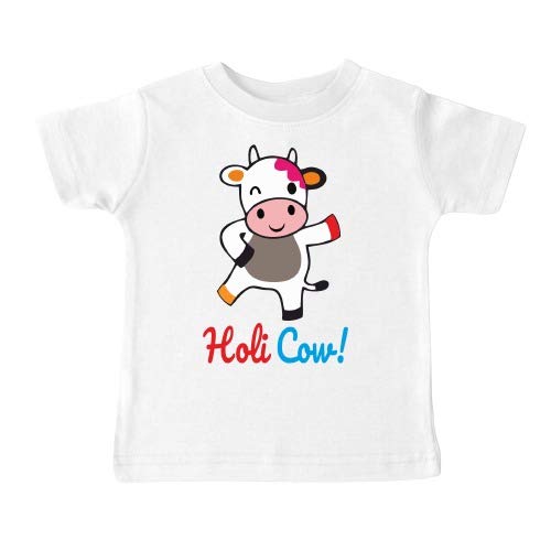 Cray Sutra Holi Tshirt for Baby & Kids PC Cotton Regular fit White Color Round Neck