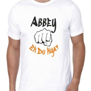 Crazy Sutra Premium Dry-FIT Polyester Unisex Half Sleeve Casual Printed Tshirt (T-AbbeyEkDuKya_M)
