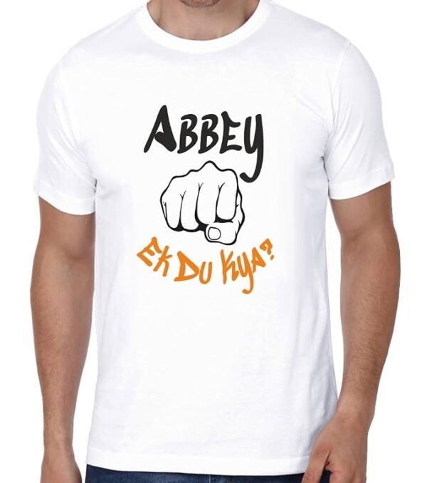Crazy Sutra Premium Dry-FIT Polyester Unisex Half Sleeve Casual Printed Tshirt (T-AbbeyEkDuKya_M)
