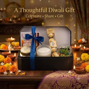 Festive Glow – Premium Diwali Gift Hamper | Chocolates, Candle & Decorative Gift Box